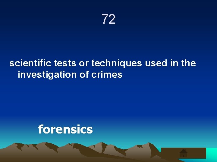 72 scientific tests or techniques used in the investigation of crimes forensics 