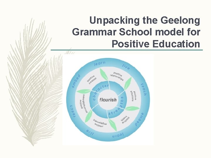 Unpacking the Geelong Grammar School model for Positive Education Unpacking the Geelong Grammar School model for Positive Education