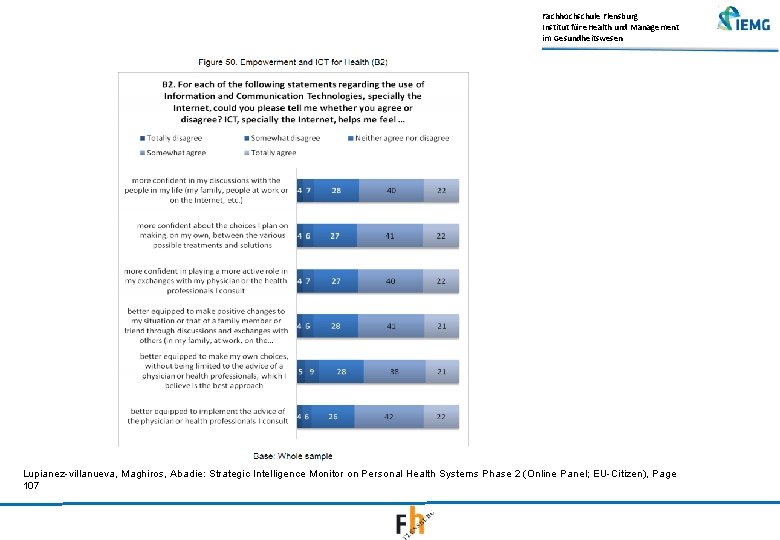 Fachhochschule Flensburg Institut für e. Health und Management im Gesundheitswesen Lupianez-villanueva, Maghiros, Abadie: Strategic