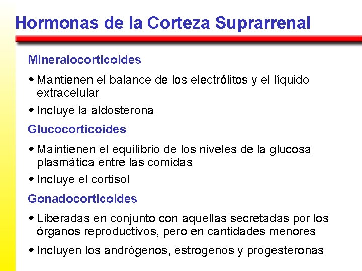 Hormonas de la Corteza Suprarrenal Mineralocorticoides w Mantienen el balance de los electrólitos y