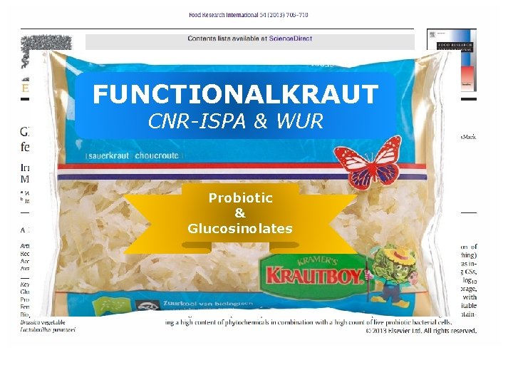 FUNCTIONALKRAUT CNR-ISPA & WUR Probiotic & Glucosinolates 