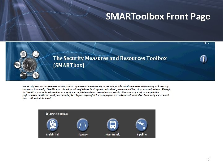 SMARToolbox Front Page 6 