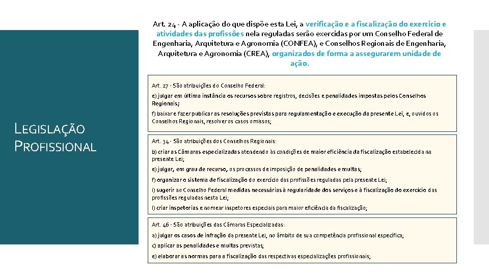 Art. 24 - A aplicação do que dispõe esta Lei, a verificação e a