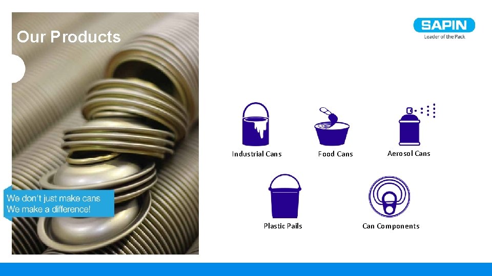 Our Products Industrial Cans Plastic Pails Food Cans Aerosol Cans Can Components 