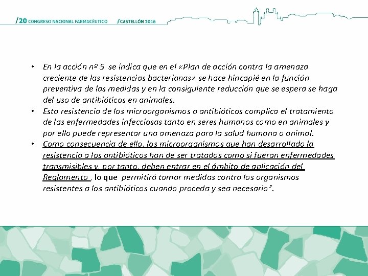  • En la acción nº 5 se indica que en el «Plan de