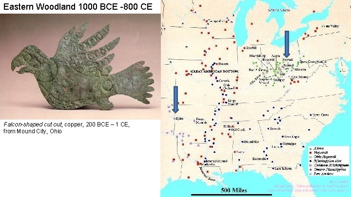 Eastern Woodland 1000 BCE -800 CE Falcon-shaped cut out, copper, 200 BCE – 1