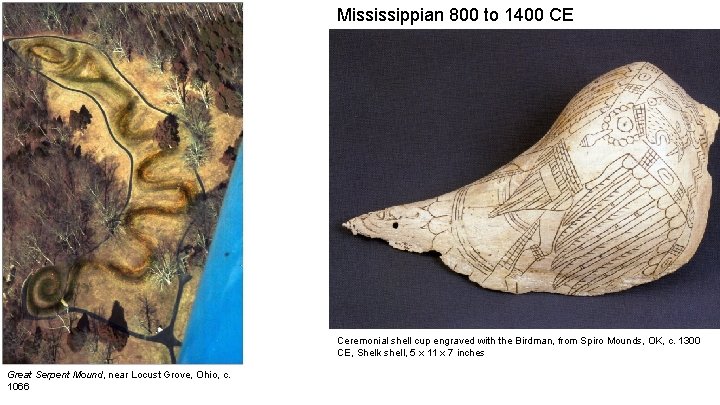 Mississippian 800 to 1400 CE Ceremonial shell cup engraved with the Birdman, from Spiro