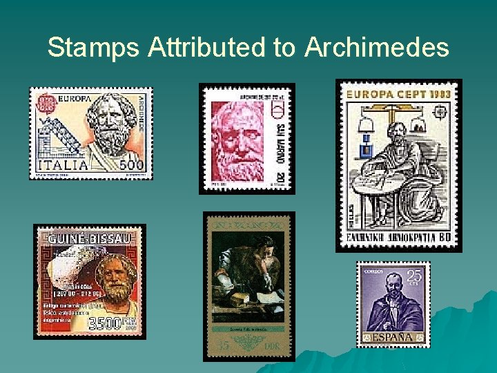 Stamps Attributed to Archimedes 