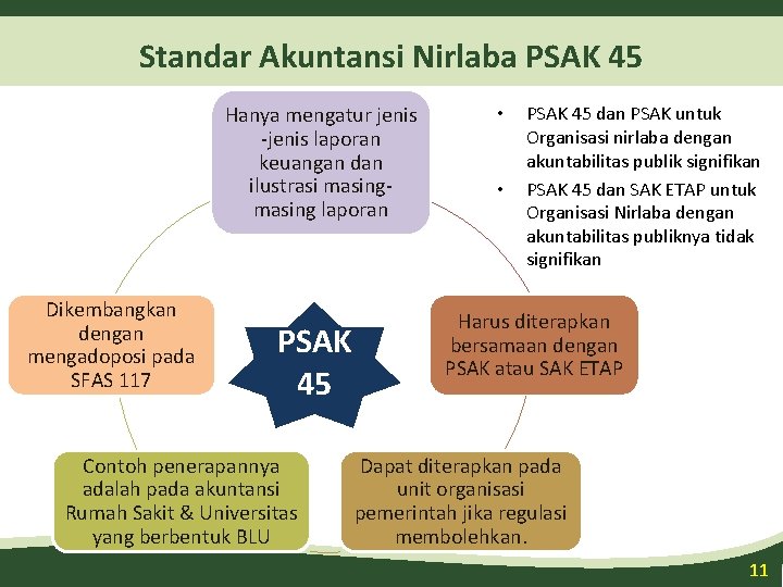 Standar Akuntansi Nirlaba PSAK 45 Hanya mengatur jenis -jenis laporan keuangan dan ilustrasi masing