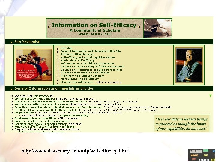 http: //www. des. emory. edu/mfp/self-efficacy. html 