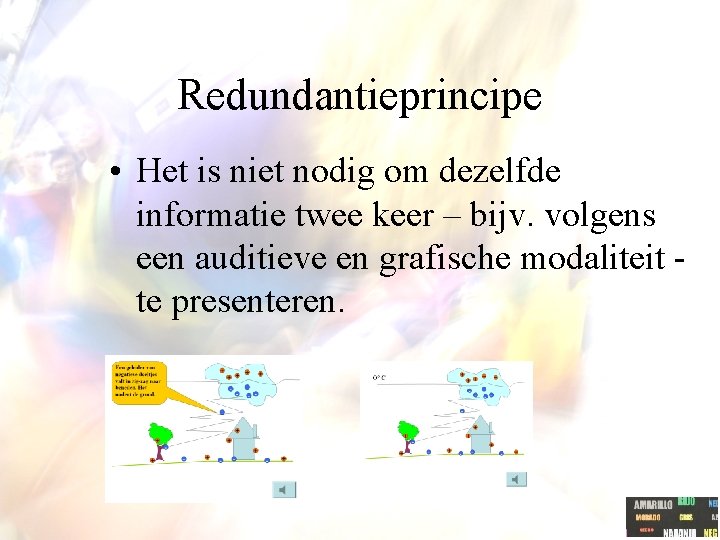 Redundantieprincipe • Het is niet nodig om dezelfde informatie twee keer – bijv. volgens