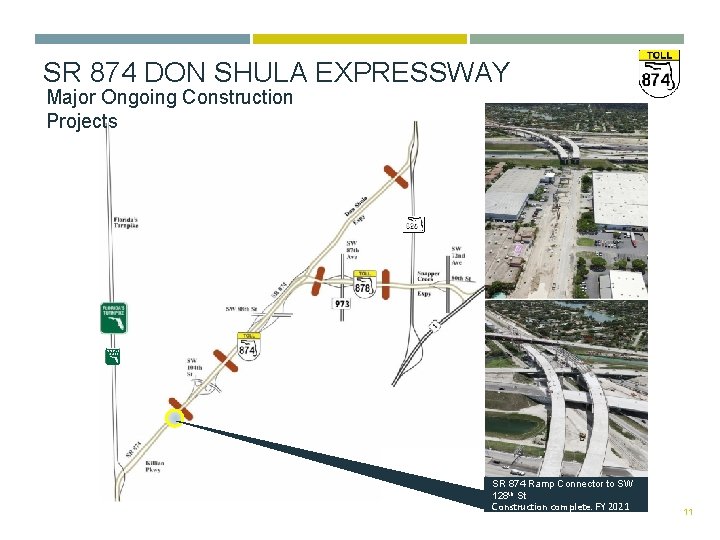 SR 874 DON SHULA EXPRESSWAY Major Ongoing Construction Projects SR 874 Ramp Connector to