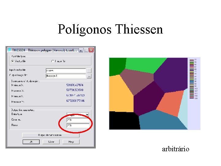 Polígonos Thiessen arbitrário 