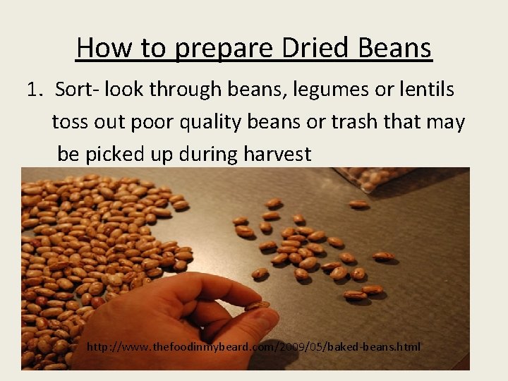 Dried Beans Peas and Lentils Presentation adapted from