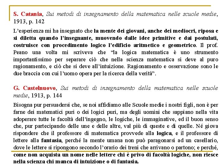 S. Catania, Sui metodi di insegnamento della matematica nelle scuole medie, 1913, p. 142