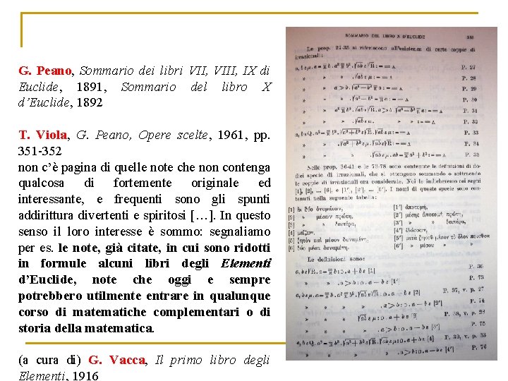 G. Peano, Sommario dei libri VII, VIII, IX di Euclide, 1891, Sommario del libro