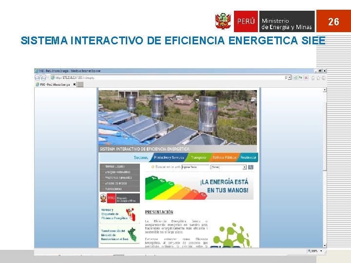 26 SISTEMA INTERACTIVO DE EFICIENCIA ENERGETICA SIEE 