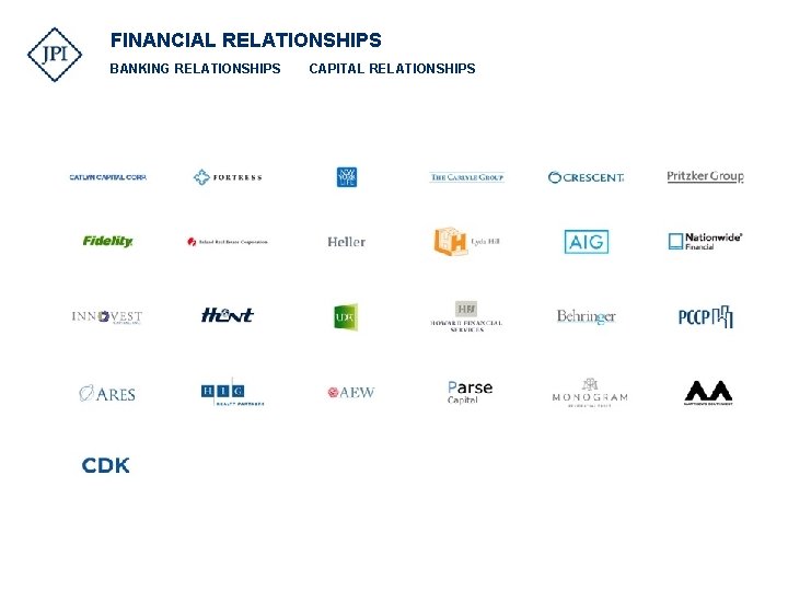 FINANCIAL RELATIONSHIPS BANKING RELATIONSHIPS CAPITAL RELATIONSHIPS 