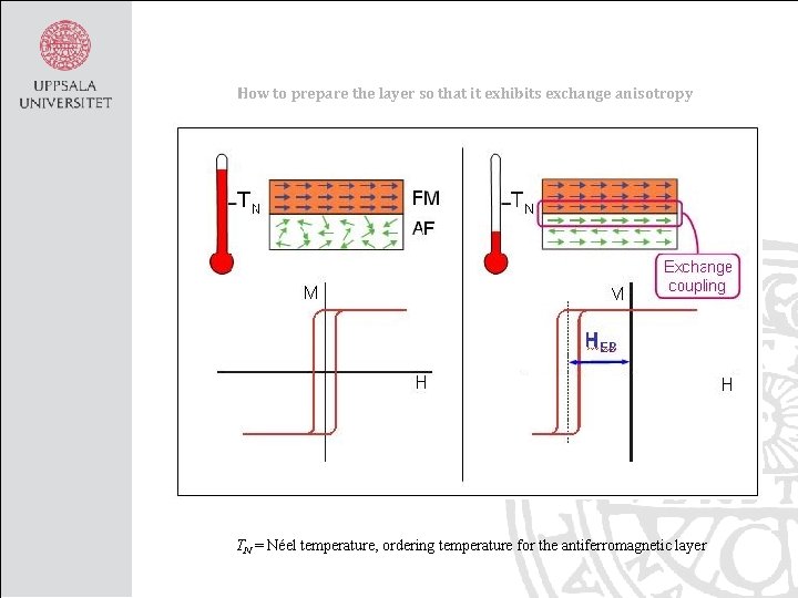 How to prepare the layer so that it exhibits exchange anisotropy TN = Néel