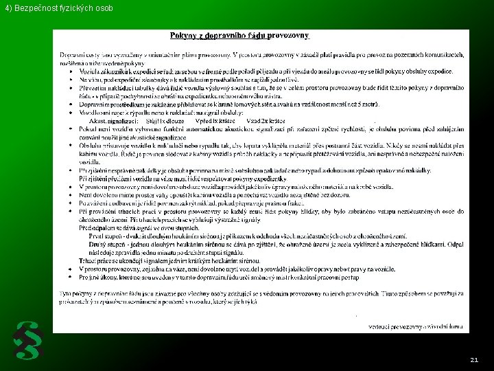 4) Bezpečnost fyzických osob 21 