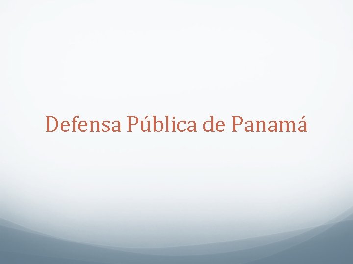 Defensa Pública de Panamá 