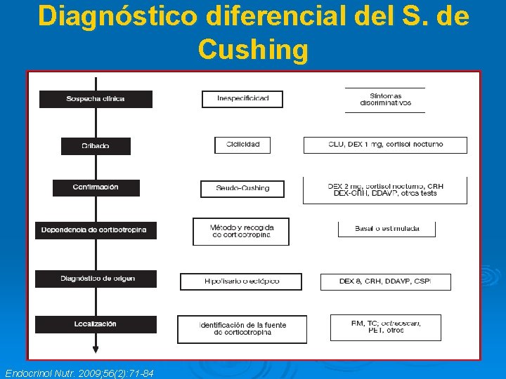 Diagnóstico diferencial del S. de Cushing Endocrinol Nutr. 2009; 56(2): 71 -84 