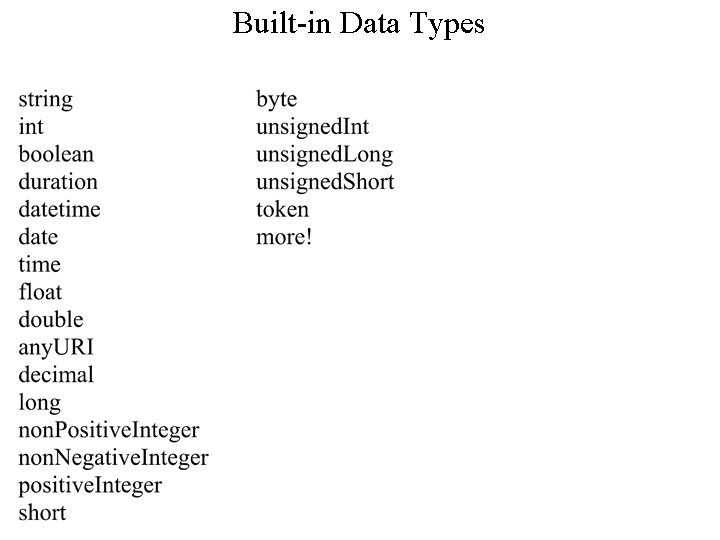 Built-in Data Types 