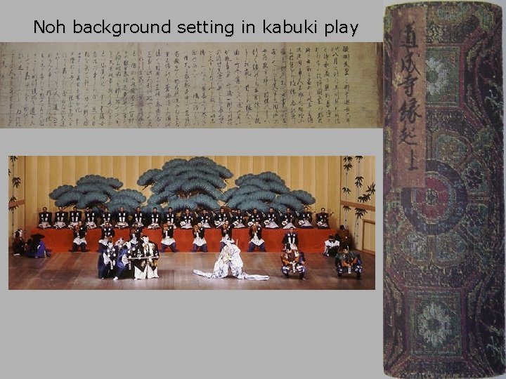 Noh background setting in kabuki play 