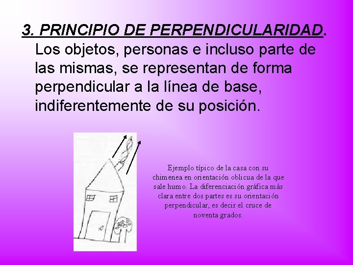 3. PRINCIPIO DE PERPENDICULARIDAD. Los objetos, personas e incluso parte de las mismas, se