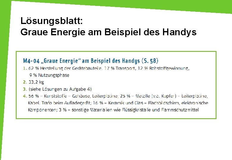 Lösungsblatt: Graue Energie am Beispiel des Handys 