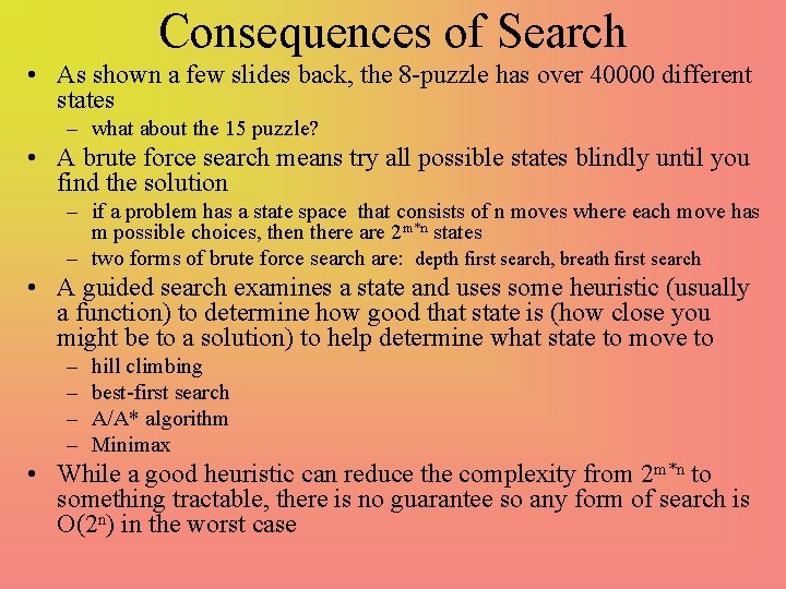 Formal Description of a Problem In AI we