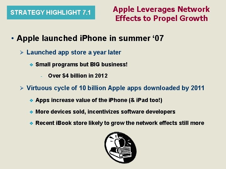 STRATEGY HIGHLIGHT 7. 1 Apple Leverages Network Effects to Propel Growth • Apple launched