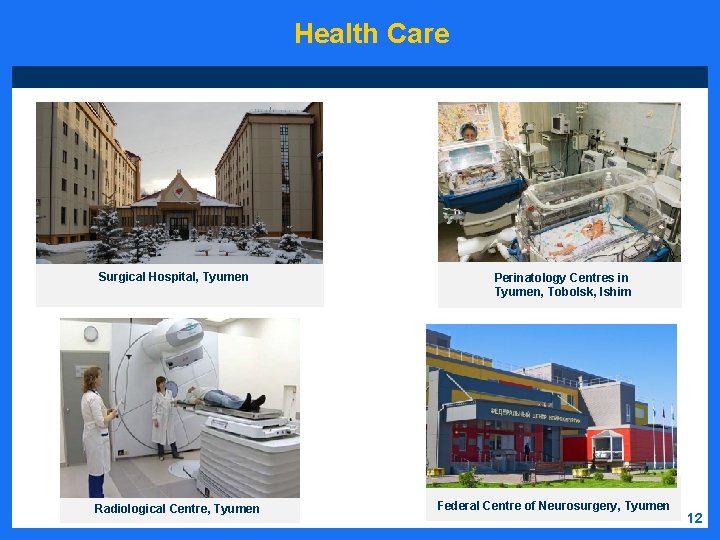 Health Care Surgical Hospital, Tyumen Radiological Centre, Tyumen Perinatology Centres in Tyumen, Tobolsk, Ishim
