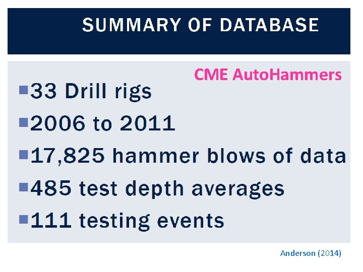 CME Auto. Hammers Anderson (2014) CME Auto. Hammers Anderson (2014)