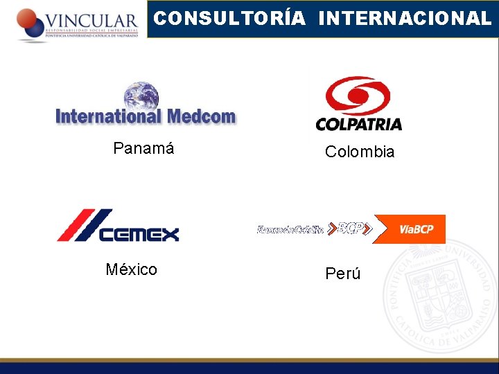 CONSULTORÍA INTERNACIONAL Panamá México Colombia Perú 