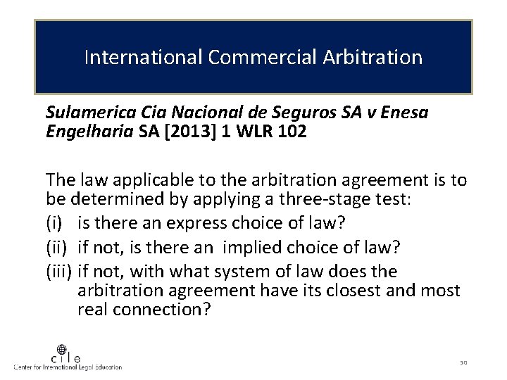 International Commercial Arbitration Sulamerica Cia Nacional de Seguros SA v Enesa Engelharia SA [2013]