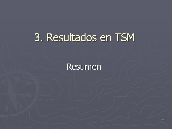 3. Resultados en TSM Resumen 20 