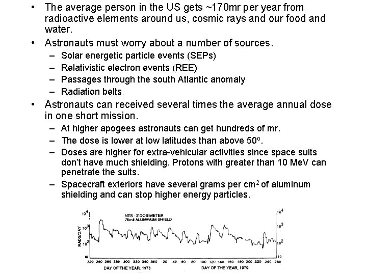  • The average person in the US gets ~170 mr per year from