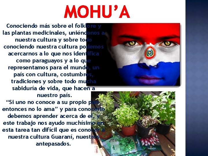 MOHU’A Conociendo más sobre el folklore y las plantas medicinales, uniéndonos a nuestra cultura