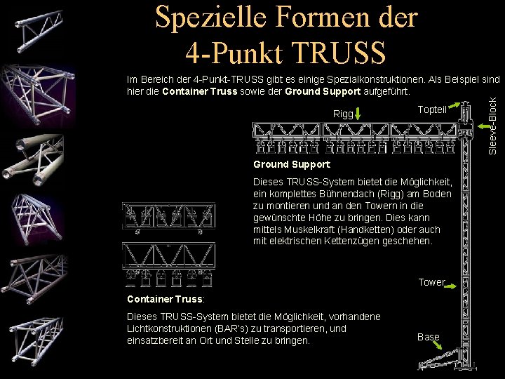 Spezielle Formen der 4 -Punkt TRUSS Rigg Topteil Ground Support: Dieses TRUSS-System bietet die