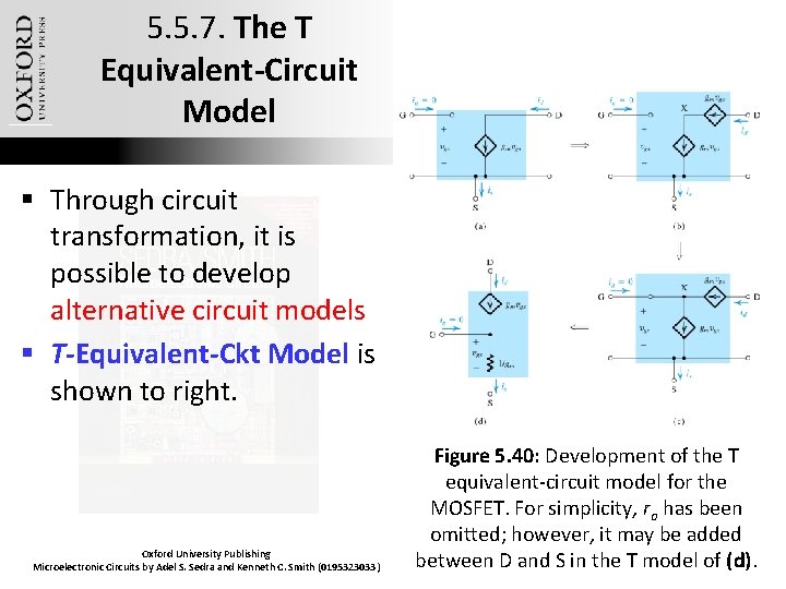 5. 5. 7. The T Equivalent-Circuit Model § Through circuit transformation, it is possible