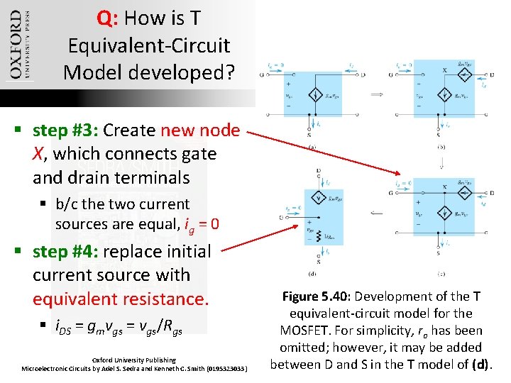 Q: How is T Equivalent-Circuit Model developed? § step #3: Create new node X,