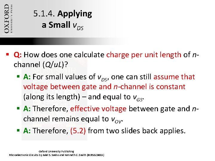 5. 1. 4. Applying a Small v. DS § Q: How does one calculate