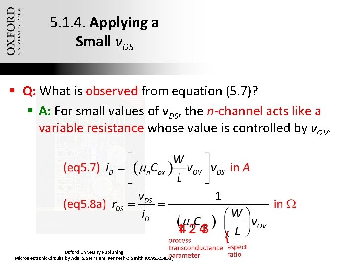 5. 1. 4. Applying a Small v. DS § Q: What is observed from