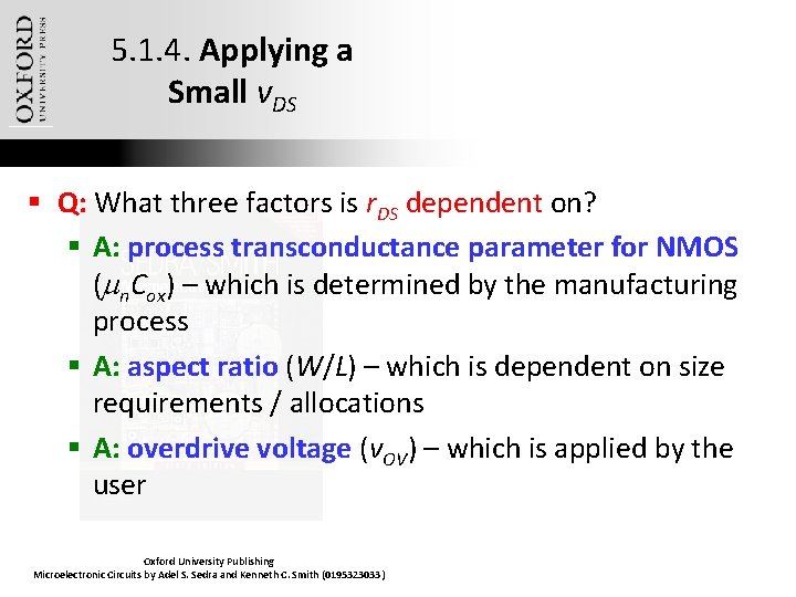 5. 1. 4. Applying a Small v. DS § Q: What three factors is