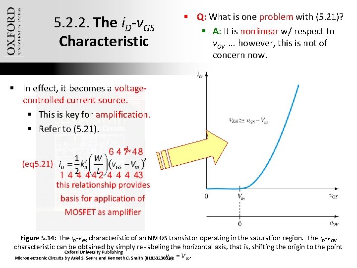 5. 2. 2. The i. D-v. GS Characteristic § Q: What is one problem