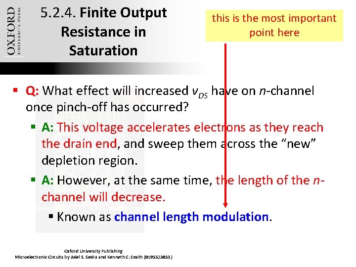 5. 2. 4. Finite Output Resistance in Saturation this is the most important point
