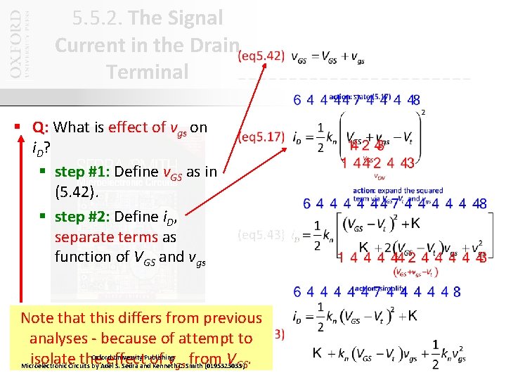 5. 5. 2. The Signal Current in the Drain Terminal § Q: What is