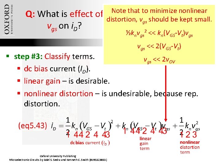 Q: What is effect of vgs on i. D? Note that to minimize nonlinear