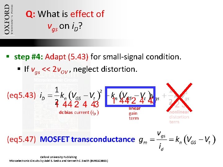 Q: What is effect of vgs on i. D? § step #4: Adapt (5.